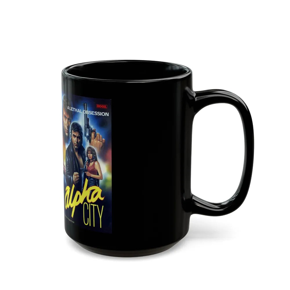 ALPHA CITY (VHS COVER) - Black Coffee Mug-Go Mug Yourself