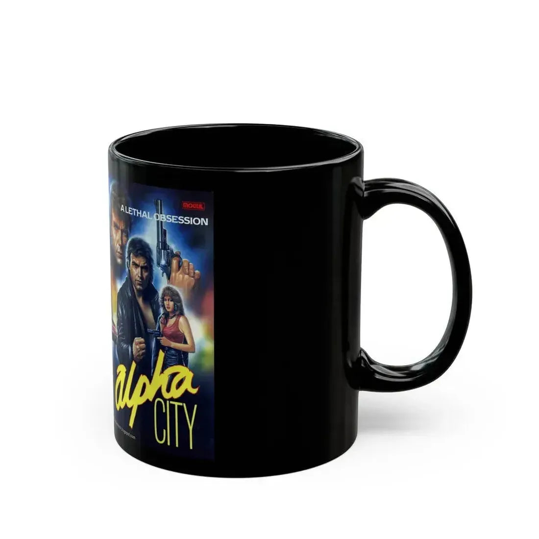 ALPHA CITY (VHS COVER) - Black Coffee Mug - Go Mug Yourself