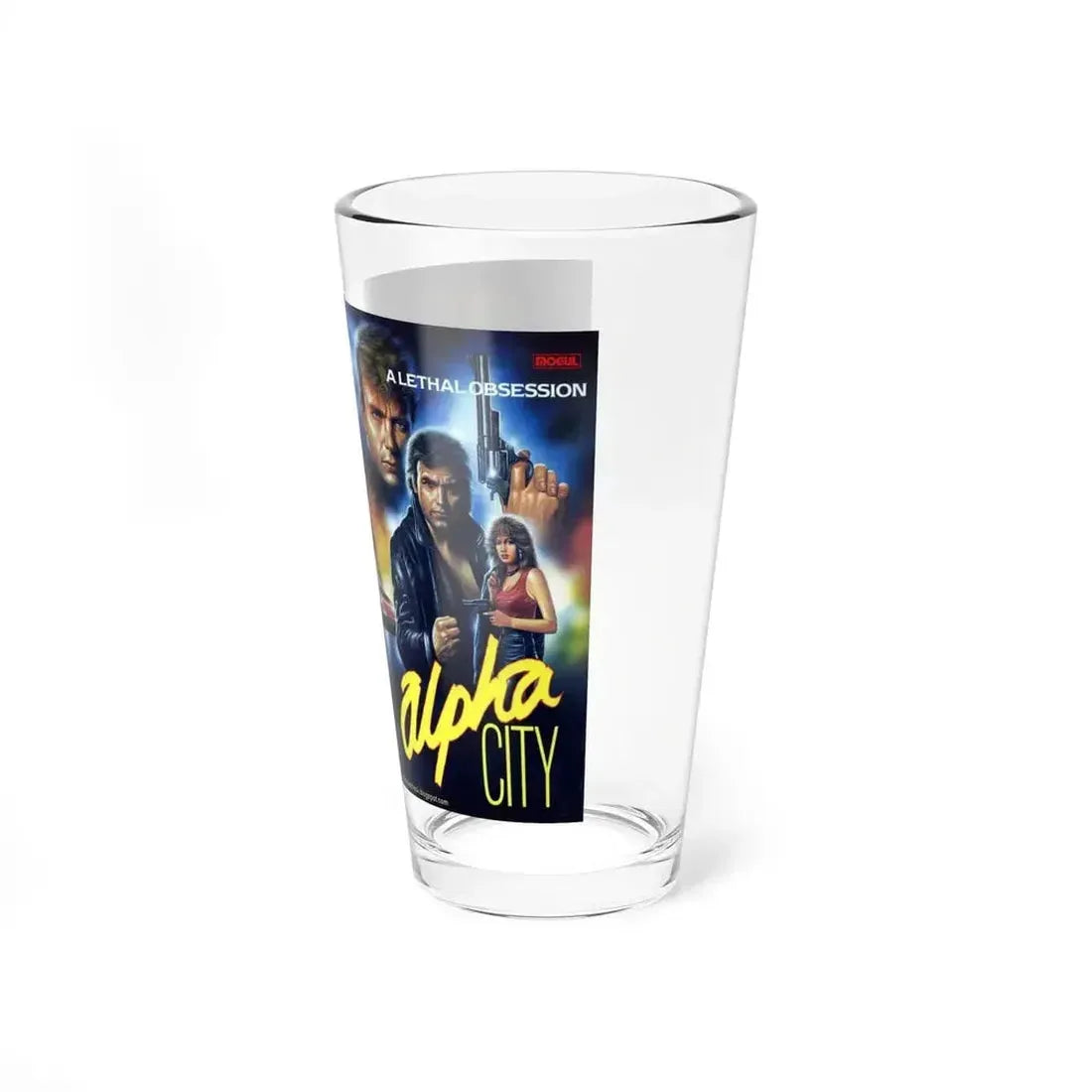 ALPHA CITY (VHS COVER) Pint Glass 16oz - Go Mug Yourself
