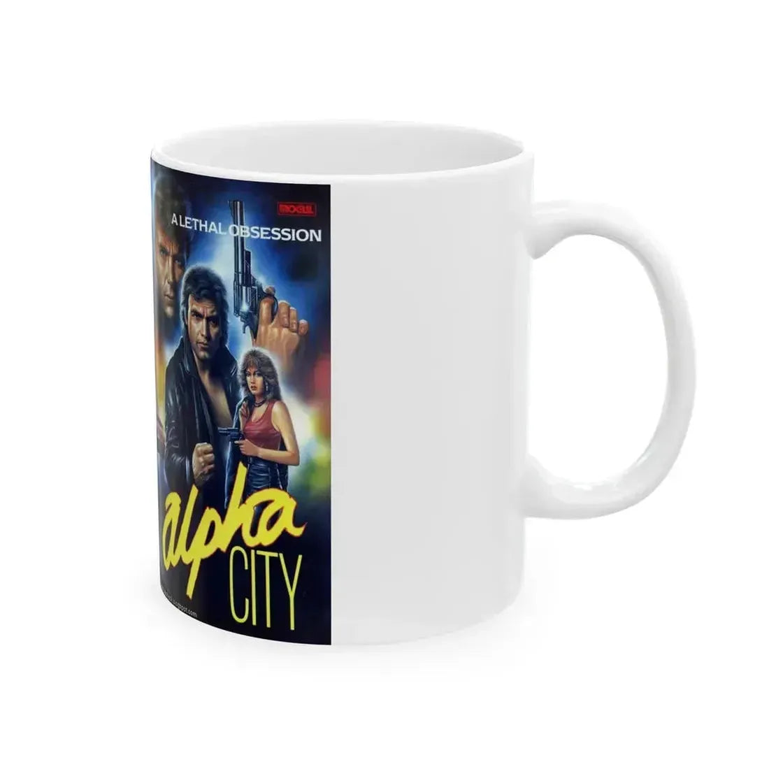 ALPHA CITY (VHS COVER) - White Coffee Mug - Go Mug Yourself