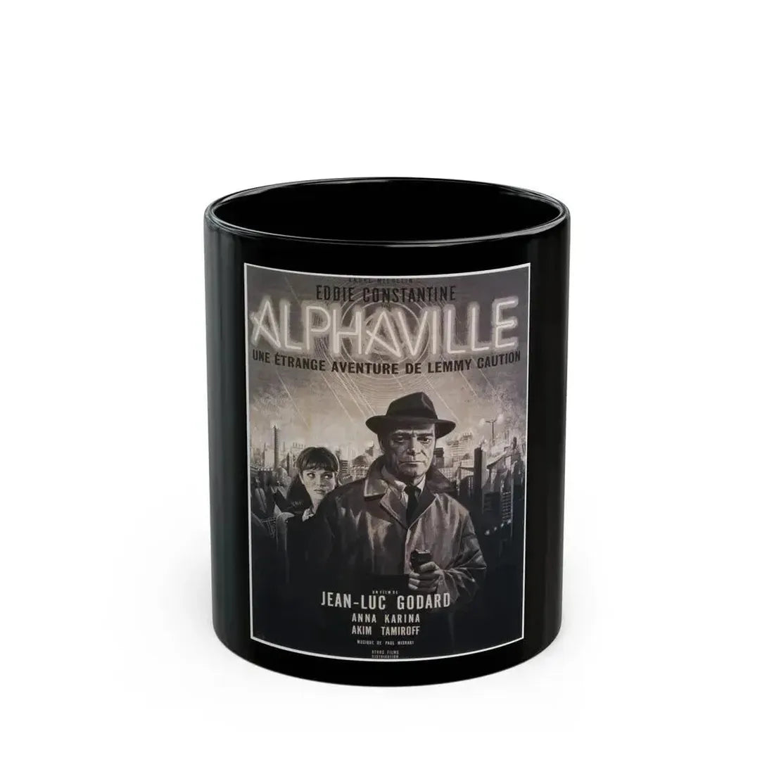 ALPHAVILLE 1965 Movie Poster - Black Coffee Mug 11oz - Go Mug Yourself