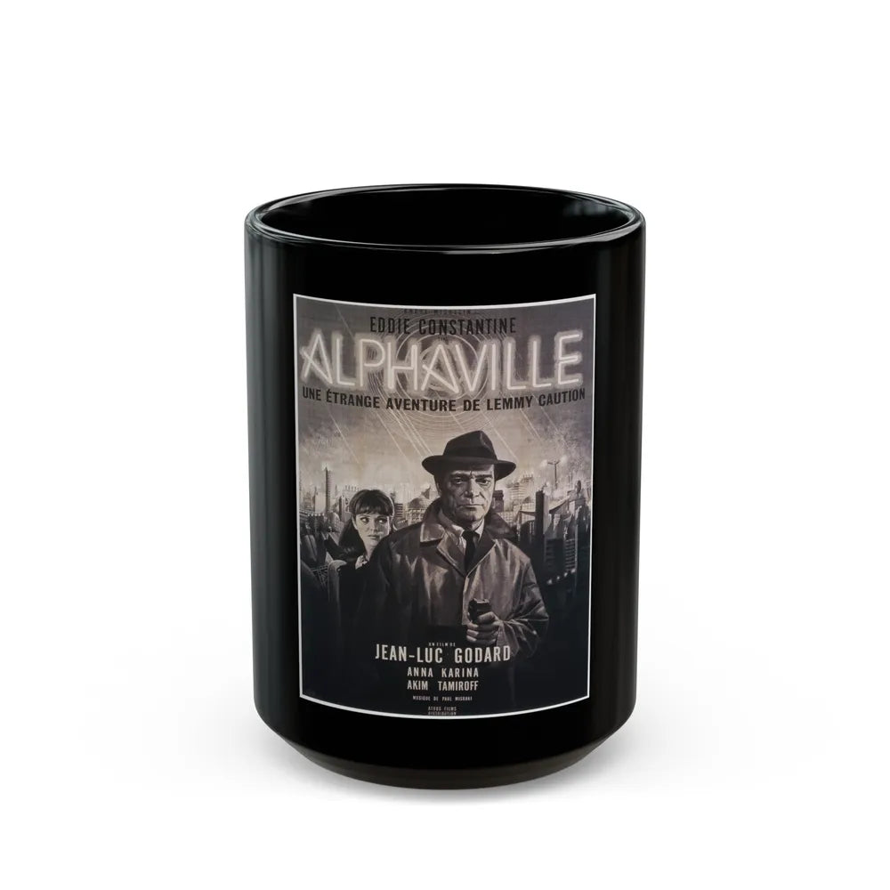 ALPHAVILLE 1965 Movie Poster - Black Coffee Mug-15oz-Go Mug Yourself