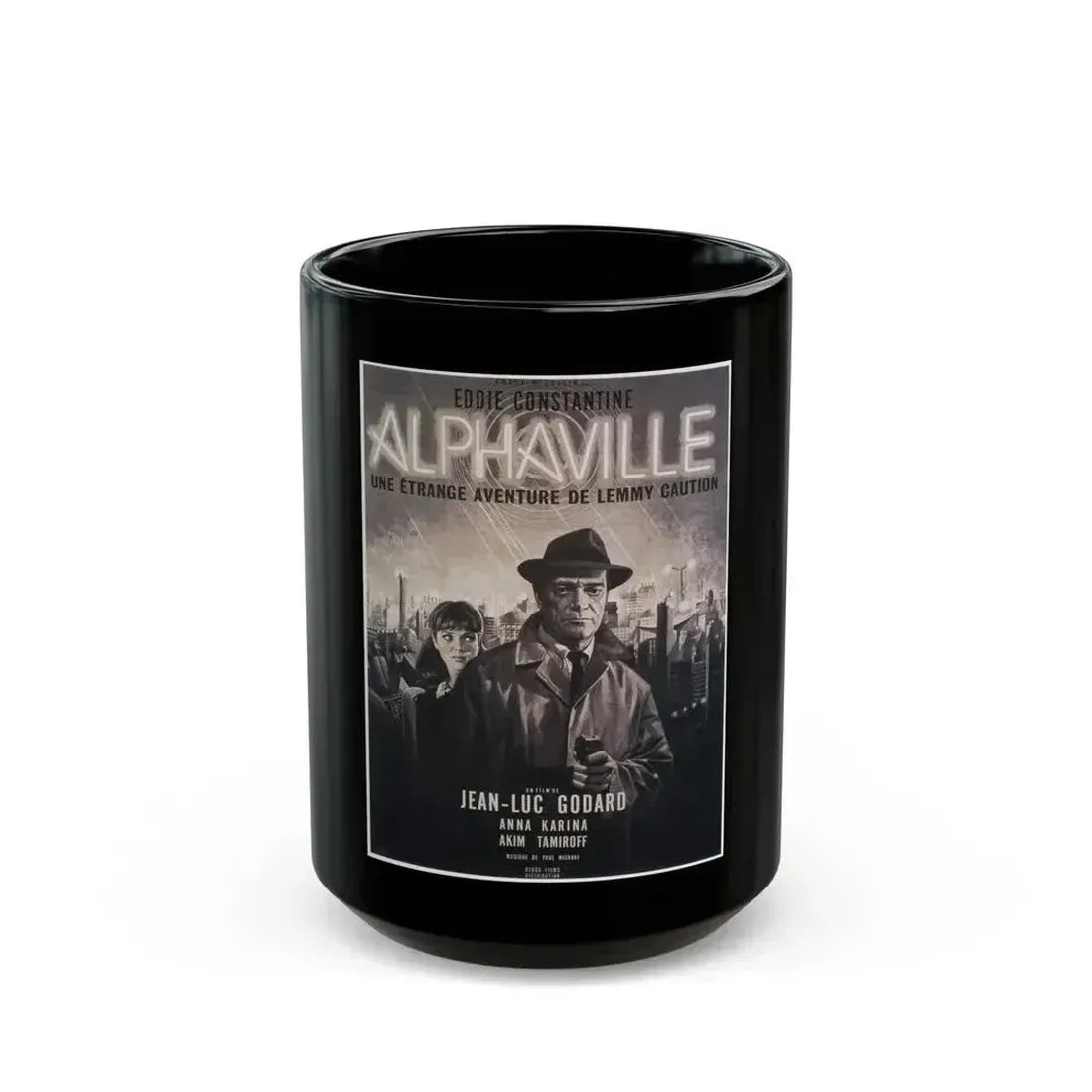 ALPHAVILLE 1965 Movie Poster - Black Coffee Mug 15oz - Go Mug Yourself