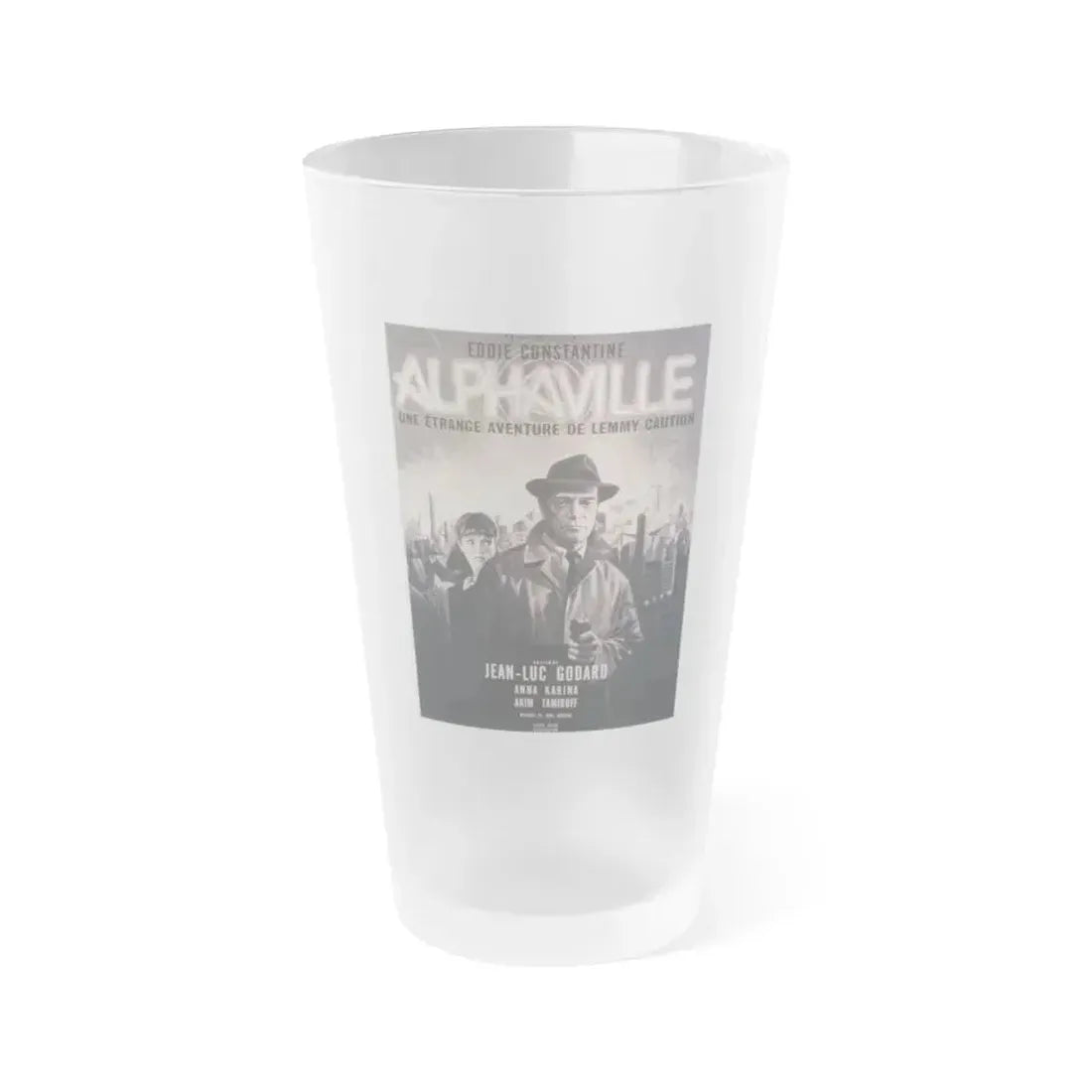 ALPHAVILLE 1965 Movie Poster - Frosted Pint Glass 16oz Default Title - Go Mug Yourself
