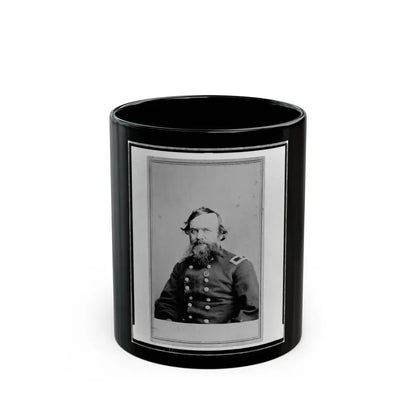Alpheus S. Williams, Union Officer, Half-Length Portrait, Seated, Facing Left, With Small Star Medallion On Uniform (U.S. Civil War) Black Coffee Mug 11oz - Go Mug Yourself