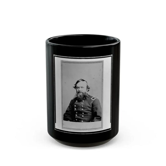 Alpheus S. Williams, Union Officer, Half-Length Portrait, Seated, Facing Left, With Small Star Medallion On Uniform (U.S. Civil War) Black Coffee Mug 15oz - Go Mug Yourself