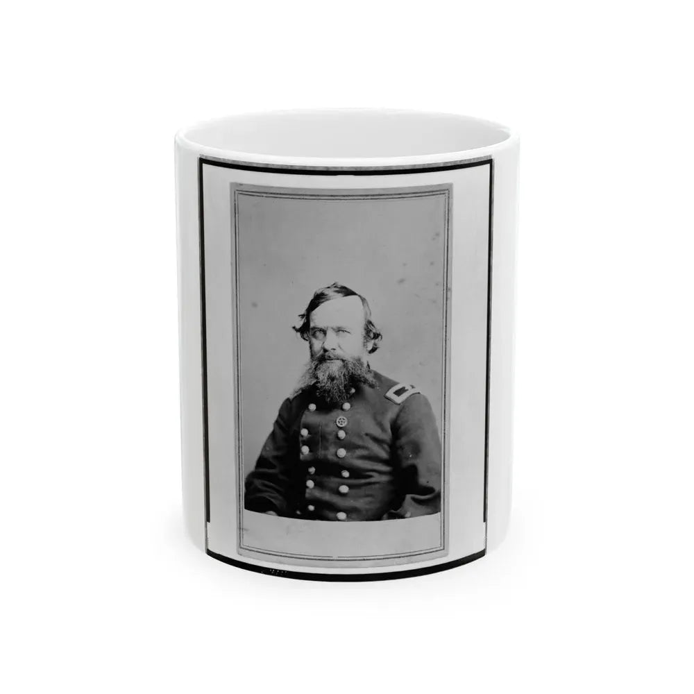 Alpheus S. Williams, Union Officer, Half-Length Portrait, Seated, Facing Left, With Small Star Medallion On Uniform (U.S. Civil War) White Coffee Mug 11oz - Go Mug Yourself