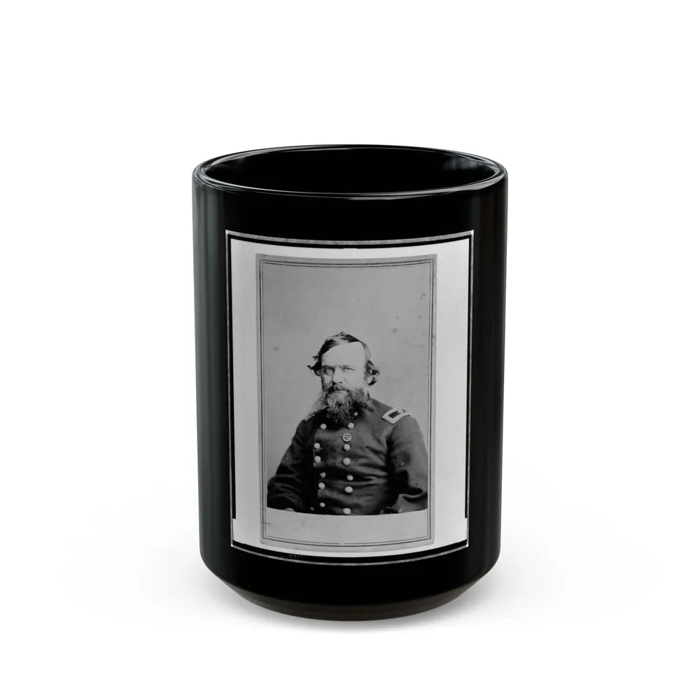 Alpheus S. Williams, Union Officer, Half-Length Portrait, Seated, Facing Left, With Small Star Medallion On Uniform (U.S. Civil War) Black Coffee Mug-15oz-Go Mug Yourself