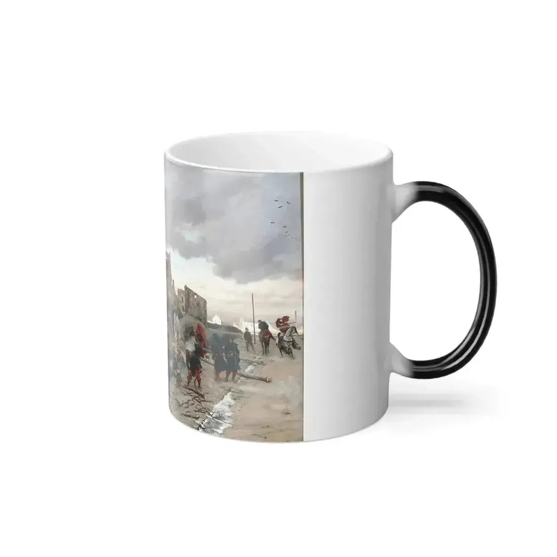 Alphonse Marie De Neuville (1835-1885) Bivouac after the battle of Bourget, 21 December 1870  - 1873 - Color Changing Mug 11oz - Go Mug Yourself