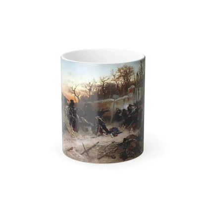 Alphonse Marie De Neuville (1835-1885) Defence of Longboyau's gate, chateau of Buzenval on Octobre 21st -0 - Color Changing Mug 11oz 11oz - Go Mug Yourself