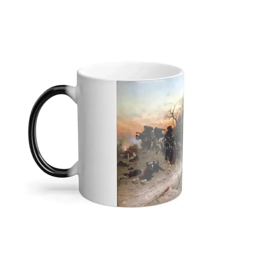 Alphonse Marie De Neuville (1835-1885) Defence of Longboyau's gate, chateau of Buzenval on Octobre 21st -0 - Color Changing Mug 11oz - Go Mug Yourself
