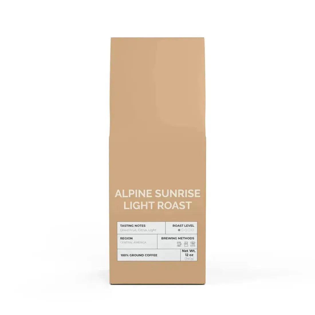 Alpine Sunrise Light Roast Ground 12oz - Go Mug Yourself