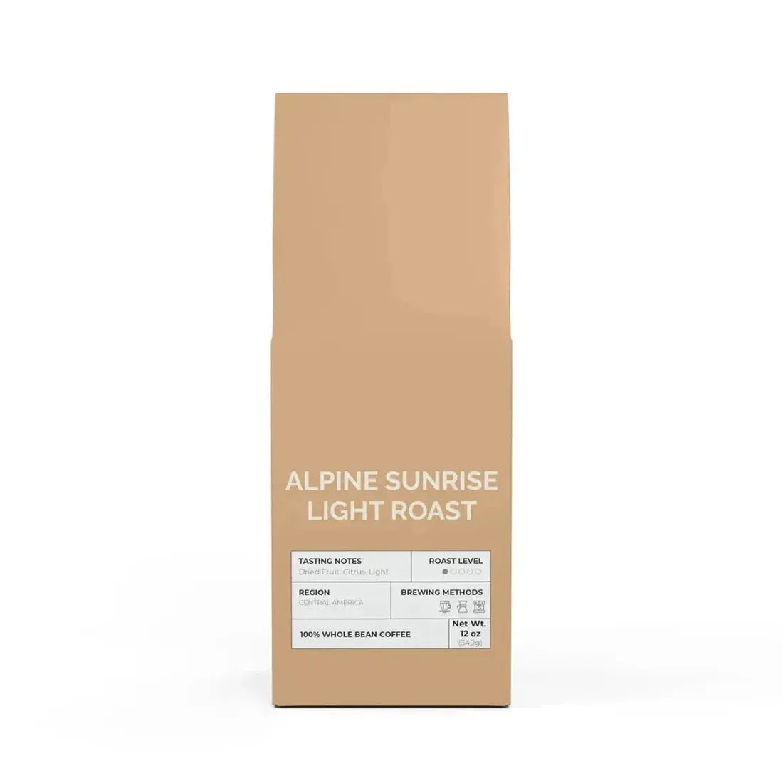 Alpine Sunrise Light Roast Whole Bean 12oz - Go Mug Yourself