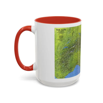 Alps, The (1985) (Map) Accent Coffee Mug-Go Mug Yourself