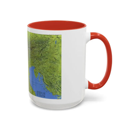 Alps, The (1985) (Map) Accent Coffee Mug-Go Mug Yourself