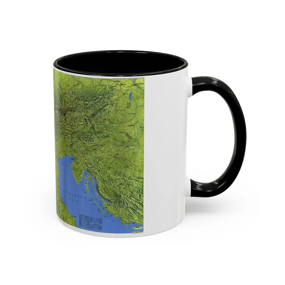 Alps, The (1985) (Map) Accent Coffee Mug-Go Mug Yourself