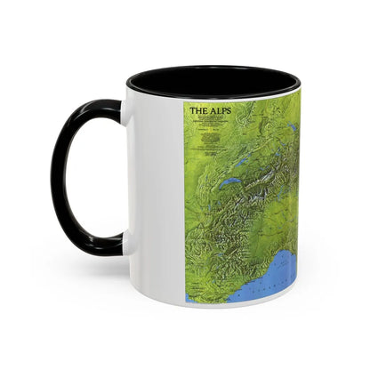 Alps, The (1985) (Map) Accent Coffee Mug-Go Mug Yourself