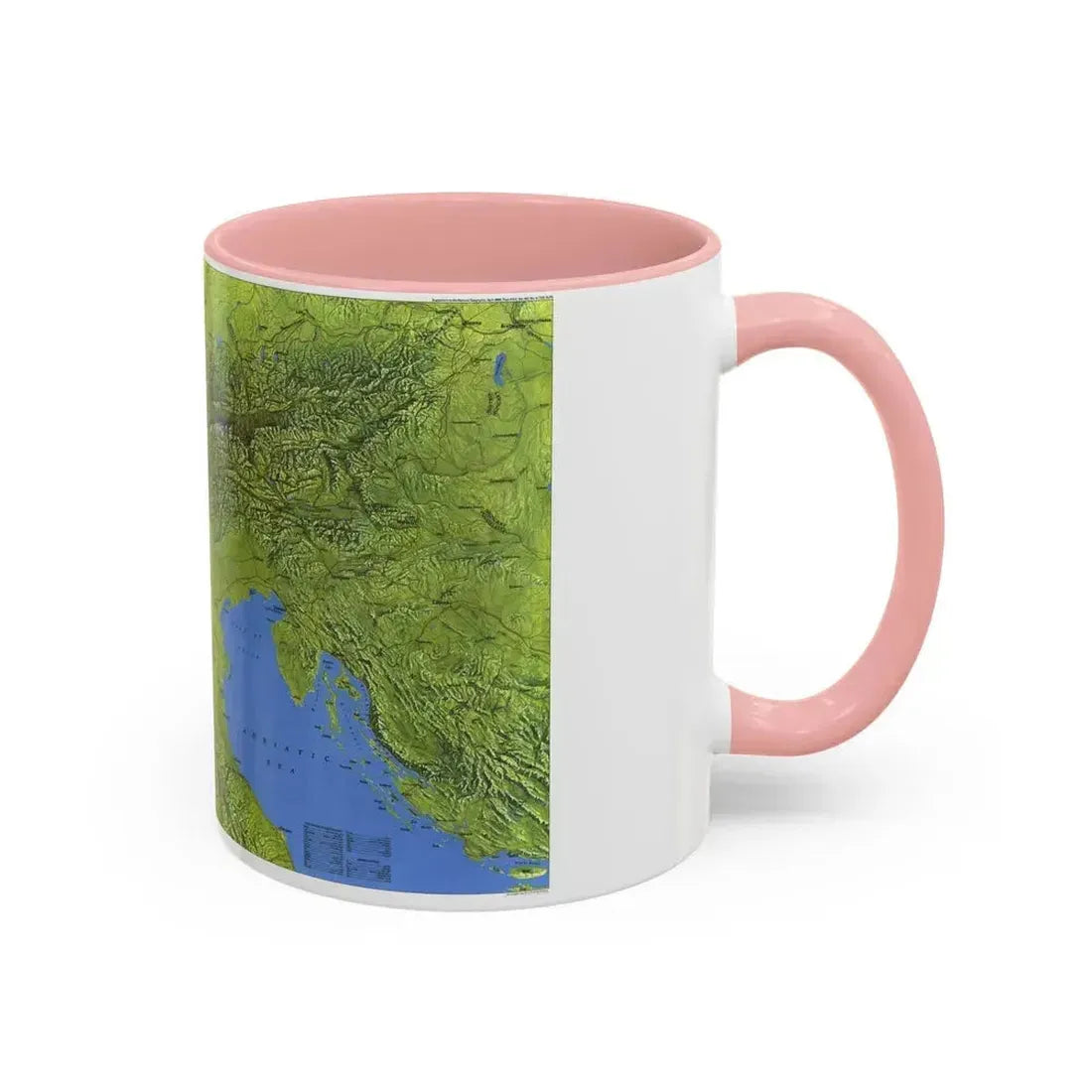 Alps, The (1985) (Map) Accent Coffee Mug - Go Mug Yourself