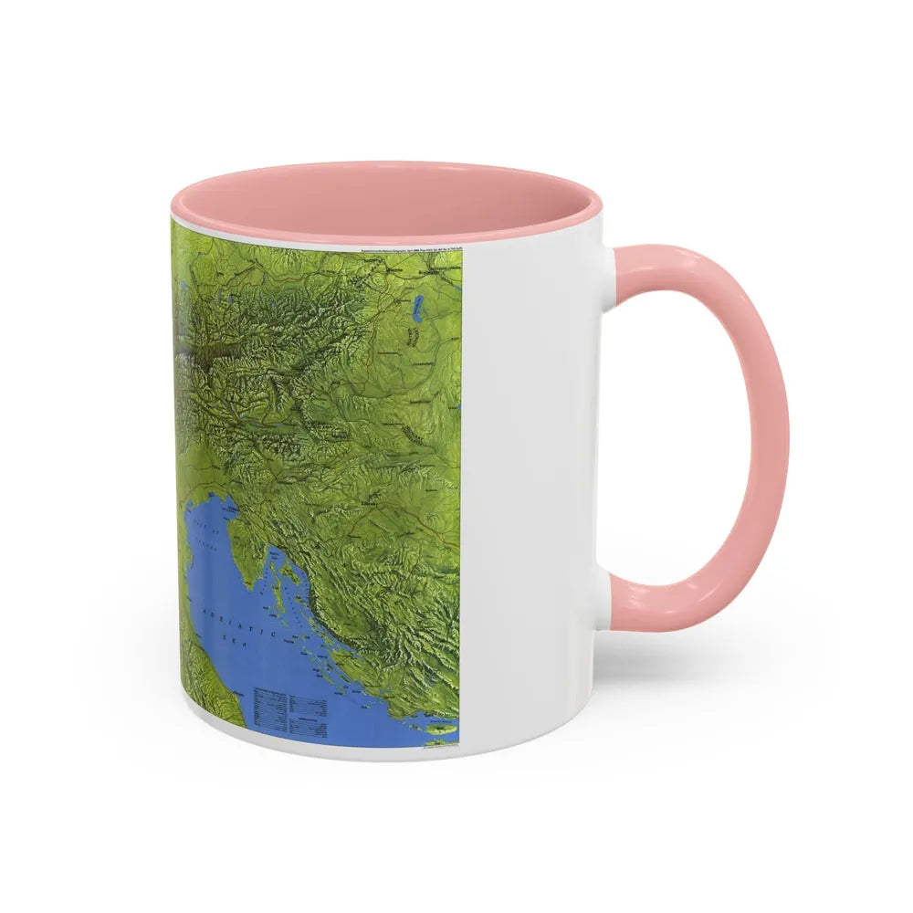 Alps, The (1985) (Map) Accent Coffee Mug-Go Mug Yourself