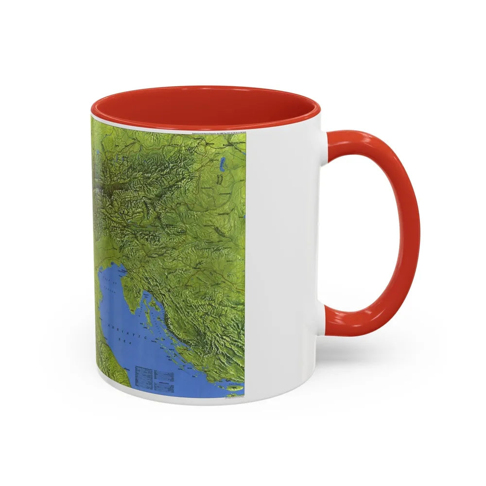 Alps, The (1985) (Map) Accent Coffee Mug-Go Mug Yourself