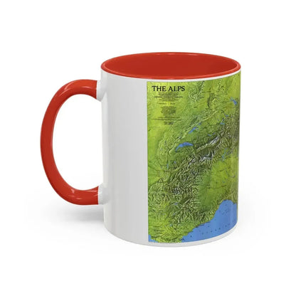 Alps, The (1985) (Map) Accent Coffee Mug - Go Mug Yourself