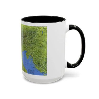 Alps, The (1985) (Map) Accent Coffee Mug-Go Mug Yourself