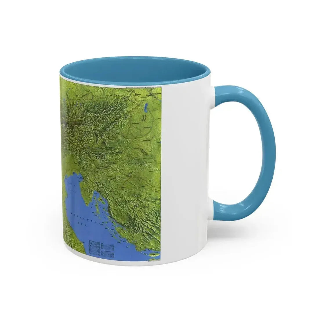 Alps, The (1985) (Map) Accent Coffee Mug - Go Mug Yourself