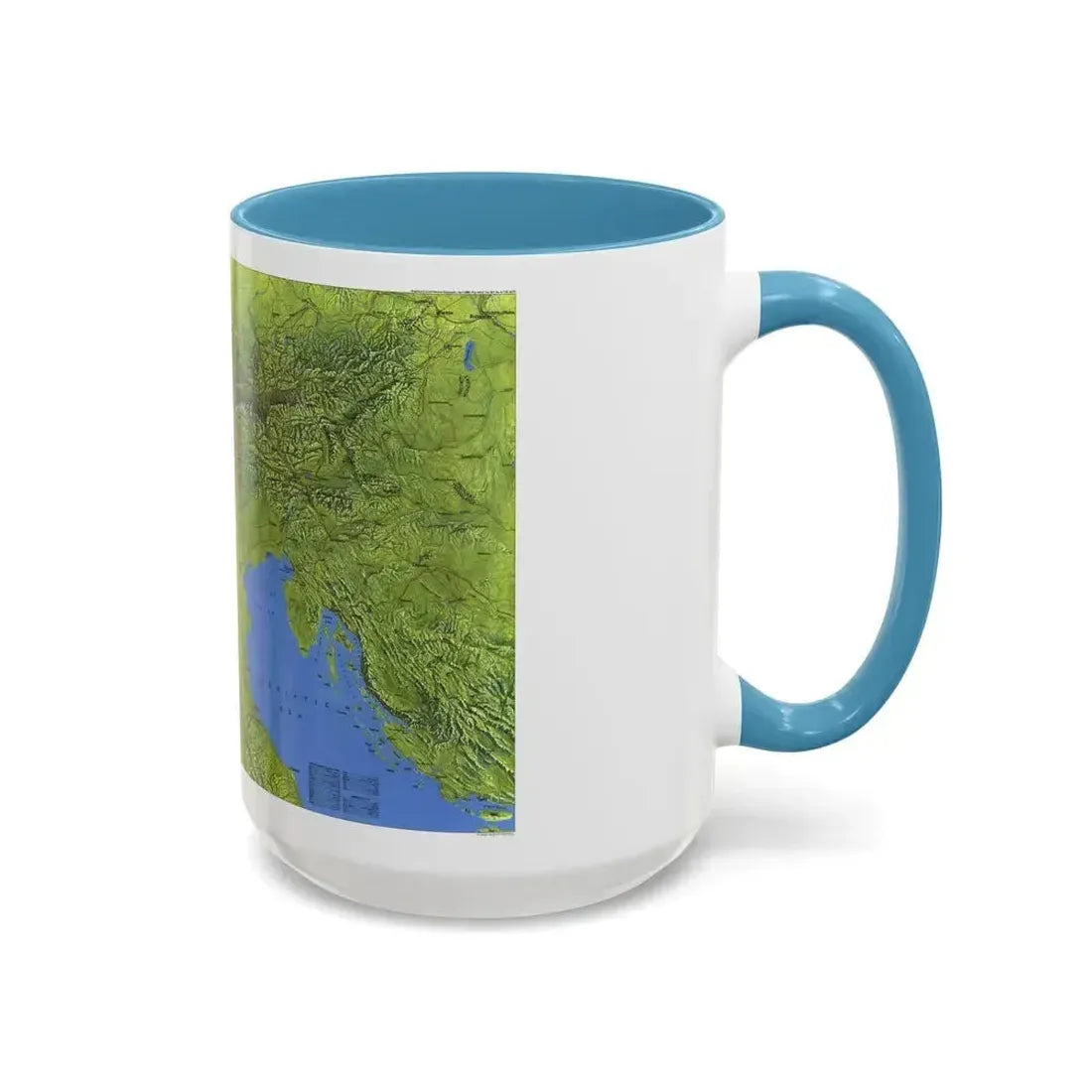 Alps, The (1985) (Map) Accent Coffee Mug - Go Mug Yourself