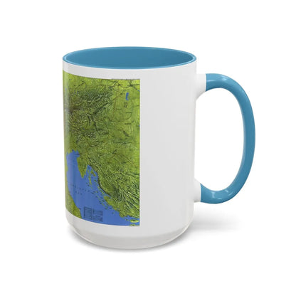 Alps, The (1985) (Map) Accent Coffee Mug-Go Mug Yourself