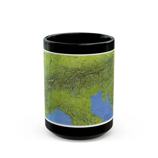 Alps, The (1985) (Map) Black Coffee Mug 15oz - Go Mug Yourself