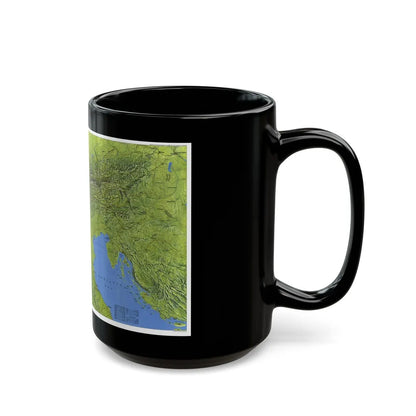 Alps, The (1985) (Map) Black Coffee Mug-Go Mug Yourself