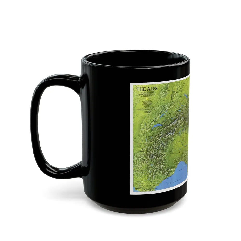 Alps, The (1985) (Map) Black Coffee Mug-Go Mug Yourself