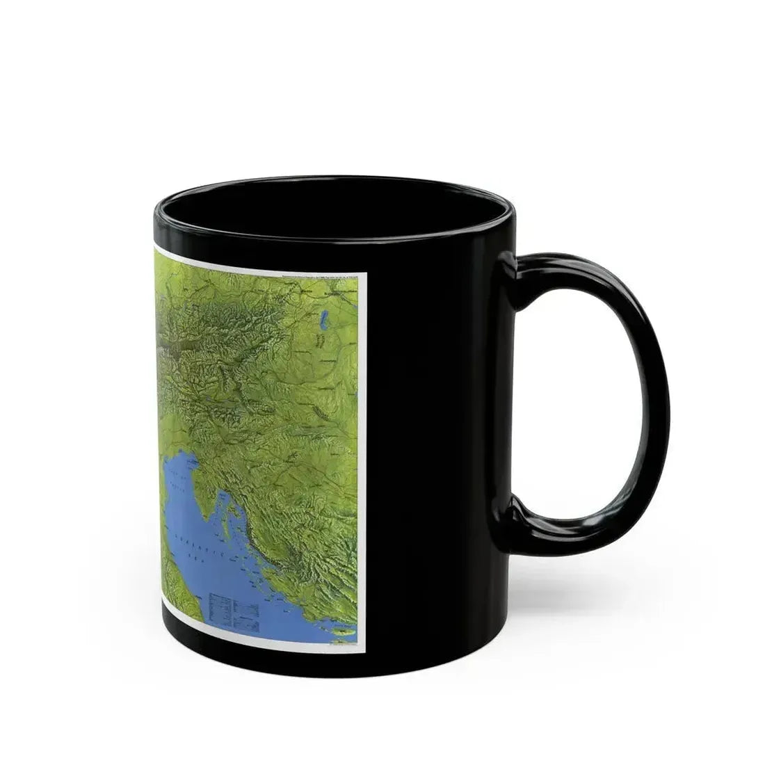 Alps, The (1985) (Map) Black Coffee Mug - Go Mug Yourself