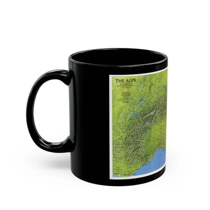 Alps, The (1985) (Map) Black Coffee Mug-Go Mug Yourself