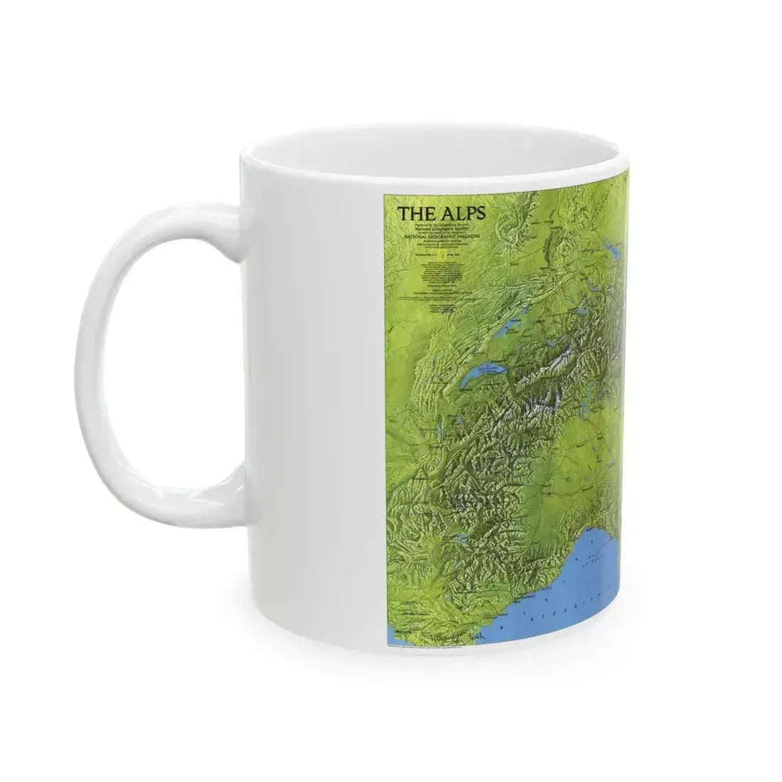 Alps, The (1985) (Map) White Coffee Mug - Go Mug Yourself