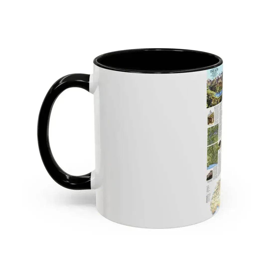 Alps, The - A Traveller's Map (1985) (Map) Accent Coffee Mug - Go Mug Yourself
