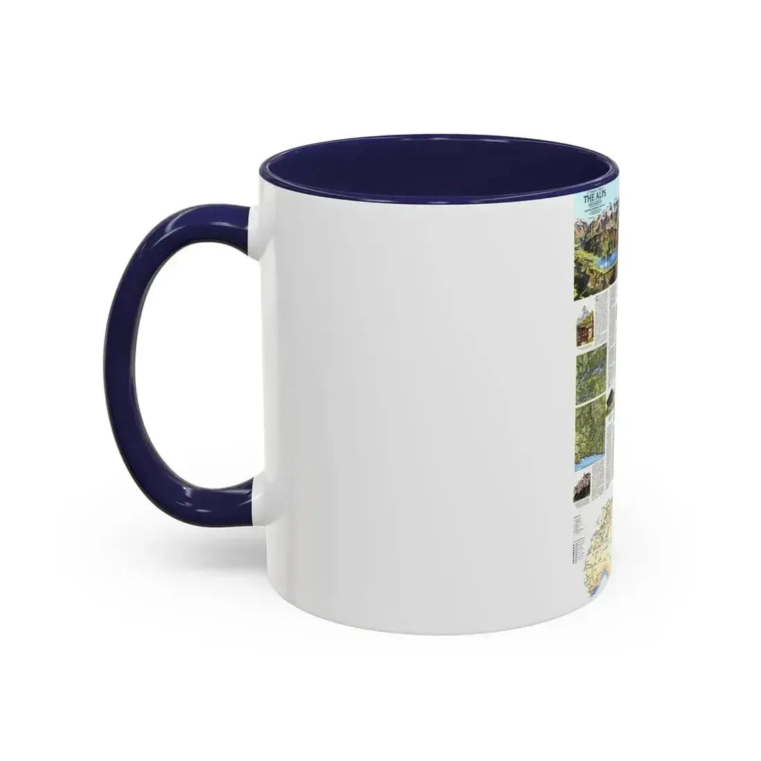 Alps, The - A Traveller's Map (1985) (Map) Accent Coffee Mug - Go Mug Yourself