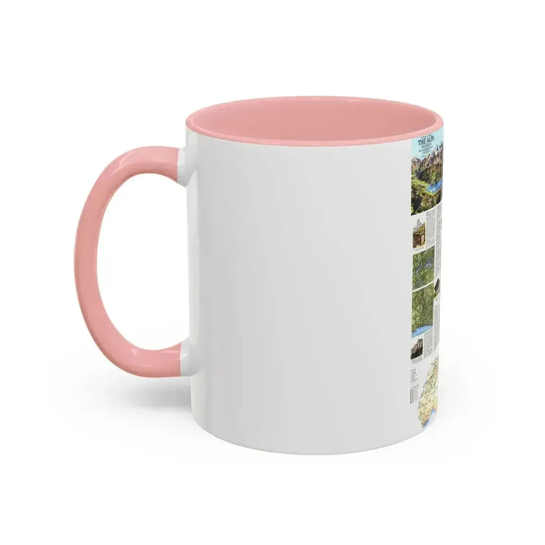 Alps, The - A Traveller's Map (1985) (Map) Accent Coffee Mug - Go Mug Yourself