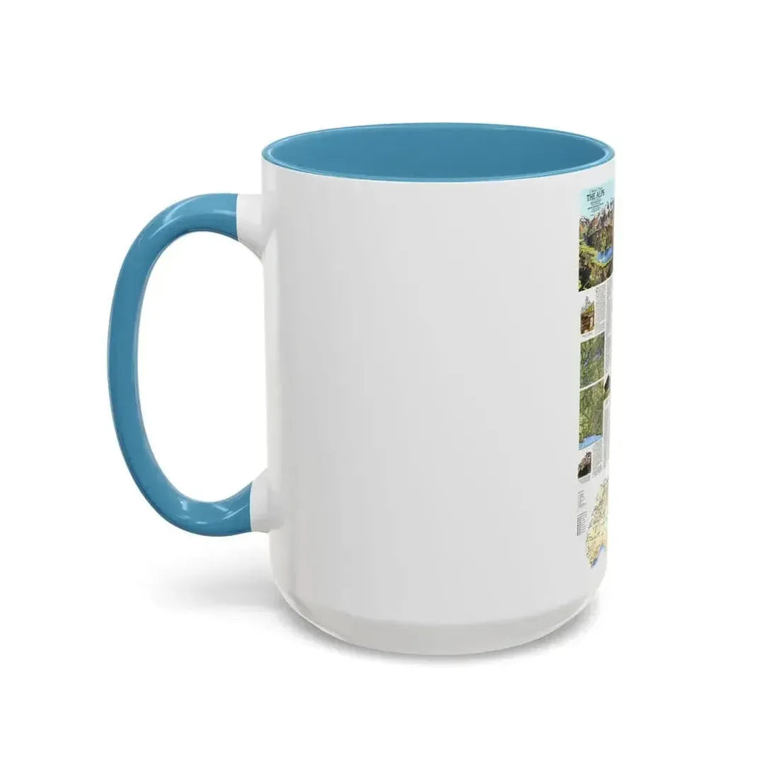Alps, The - A Traveller's Map (1985) (Map) Accent Coffee Mug - Go Mug Yourself