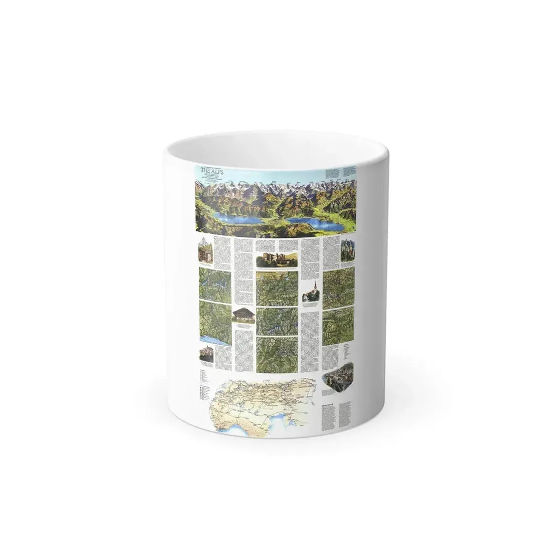 Alps, The - A Traveller's Map (1985) (Map) Color Changing Mug 11oz Default Title - Go Mug Yourself