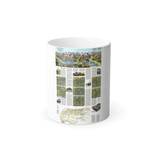 Alps, The - A Traveller's Map (1985) (Map) Color Changing Mug 11oz Default Title - Go Mug Yourself