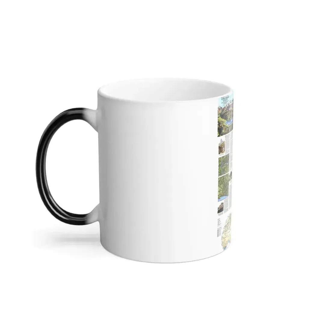 Alps, The - A Traveller's Map (1985) (Map) Color Changing Mug 11oz - Go Mug Yourself