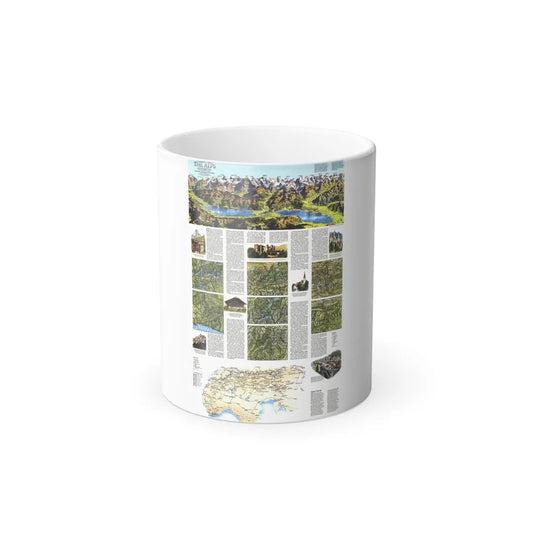 Alps, The - A Traveller's Map (1985) (Map) Color Changing Mug 11oz-Go Mug Yourself