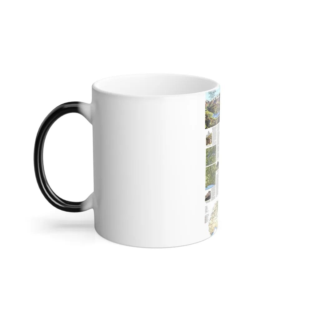 Alps, The - A Traveller's Map (1985) (Map) Color Changing Mug 11oz-Go Mug Yourself