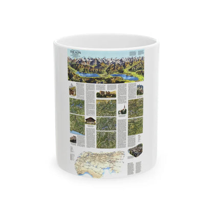 Alps, The - A Traveller's Map (1985) (Map) White Coffee Mug-11oz-Go Mug Yourself