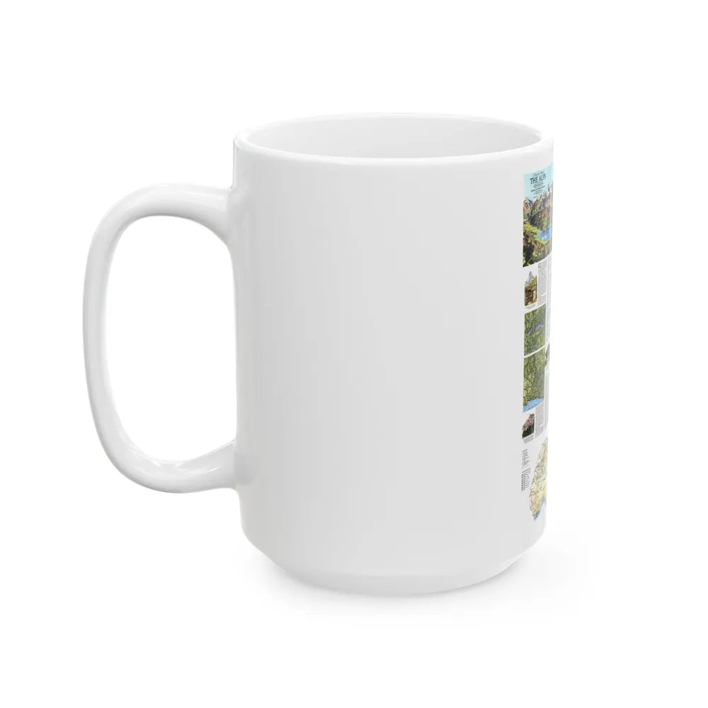 Alps, The - A Traveller's Map (1985) (Map) White Coffee Mug-Go Mug Yourself