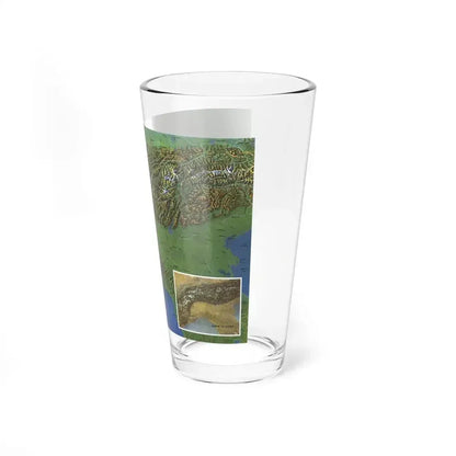 Alps, The - Europe's Backbone (1965) (Map) Pint Glass 16oz - Go Mug Yourself