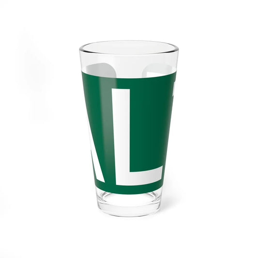 Alt plate green FL 1956 (Florida) (Road Sign) Pint Glass 16oz 16oz - Go Mug Yourself