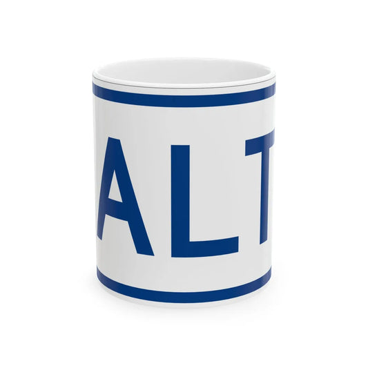 Alt plate South Carolina (South Carolina) (Road Sign) White Coffee Mug 11oz - Go Mug Yourself