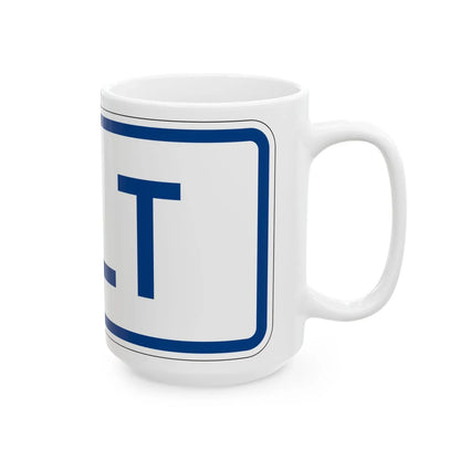 Alt plate South Carolina (South Carolina) (Road Sign) White Coffee Mug - Go Mug Yourself
